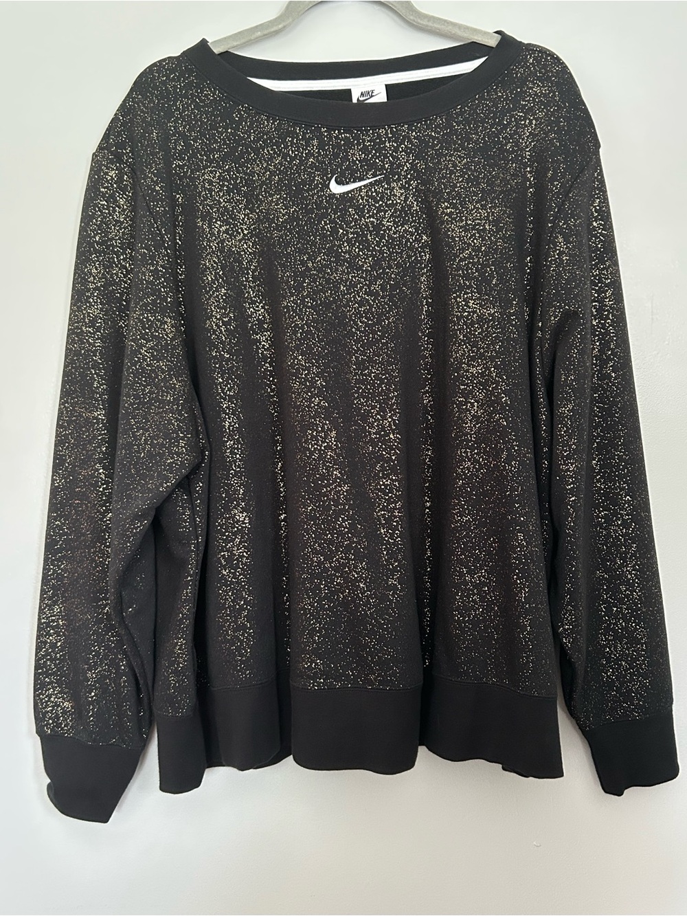 NWOT Nike Black Sweatshirt with Gold Specks